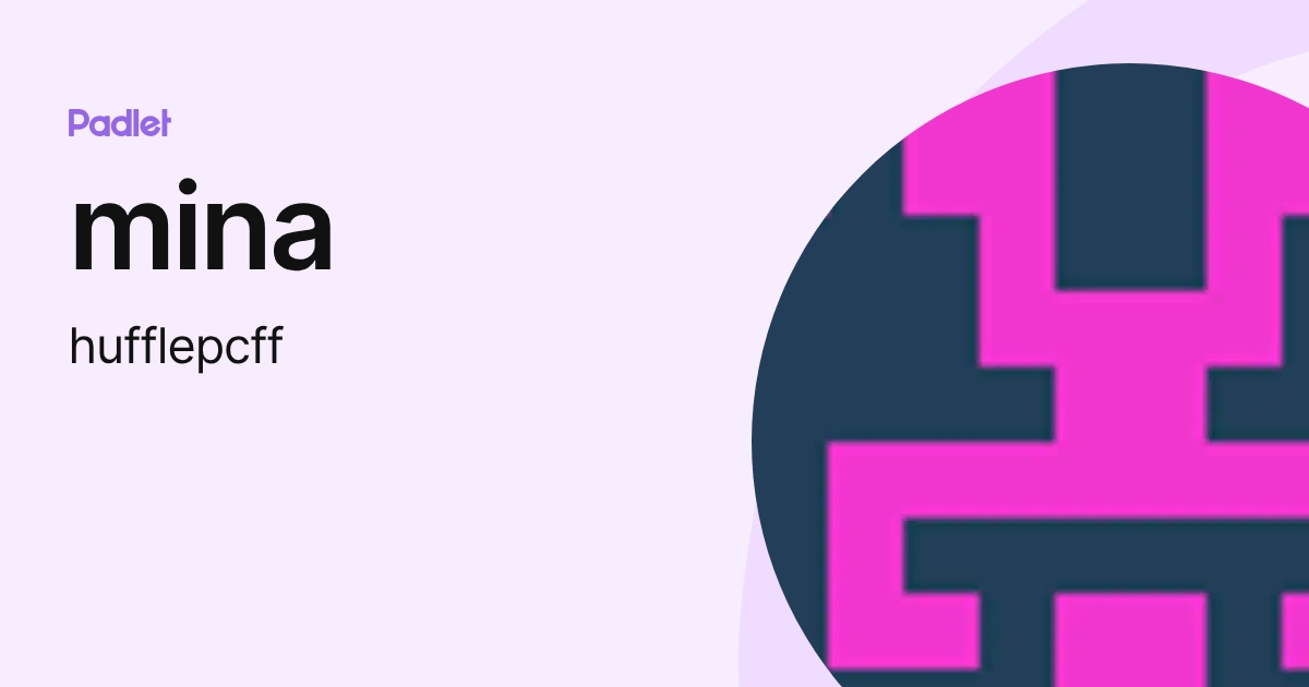 mina (hufflepcff) profile | Padlet