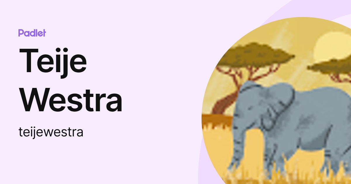 Teije Westra (teijewestra) profile | Padlet
