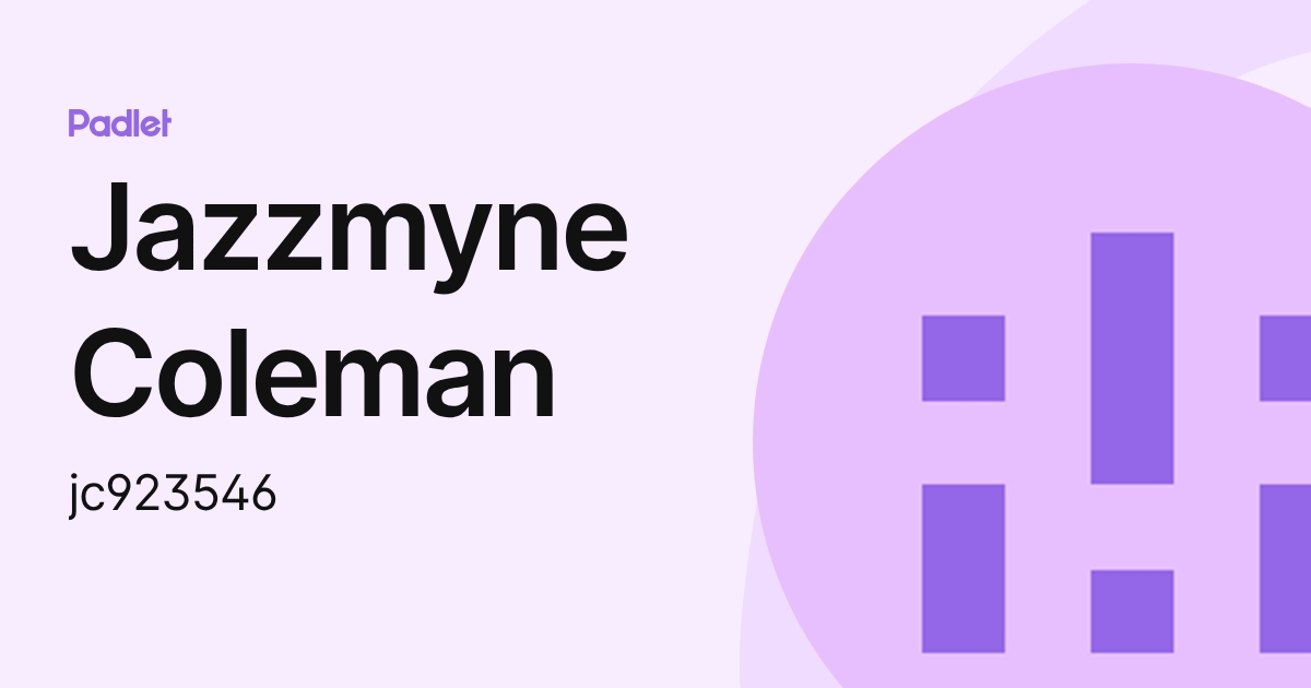 Jazzmyne Coleman (jc923546) profile | Padlet