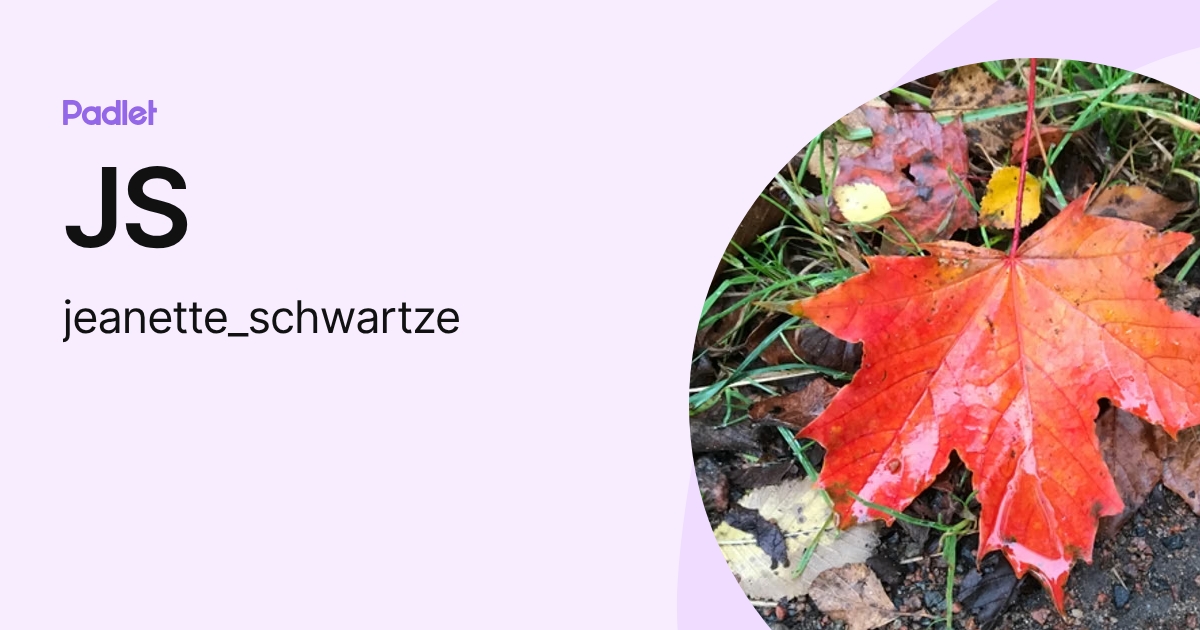 JS (jeanette_schwartze) profile | Padlet