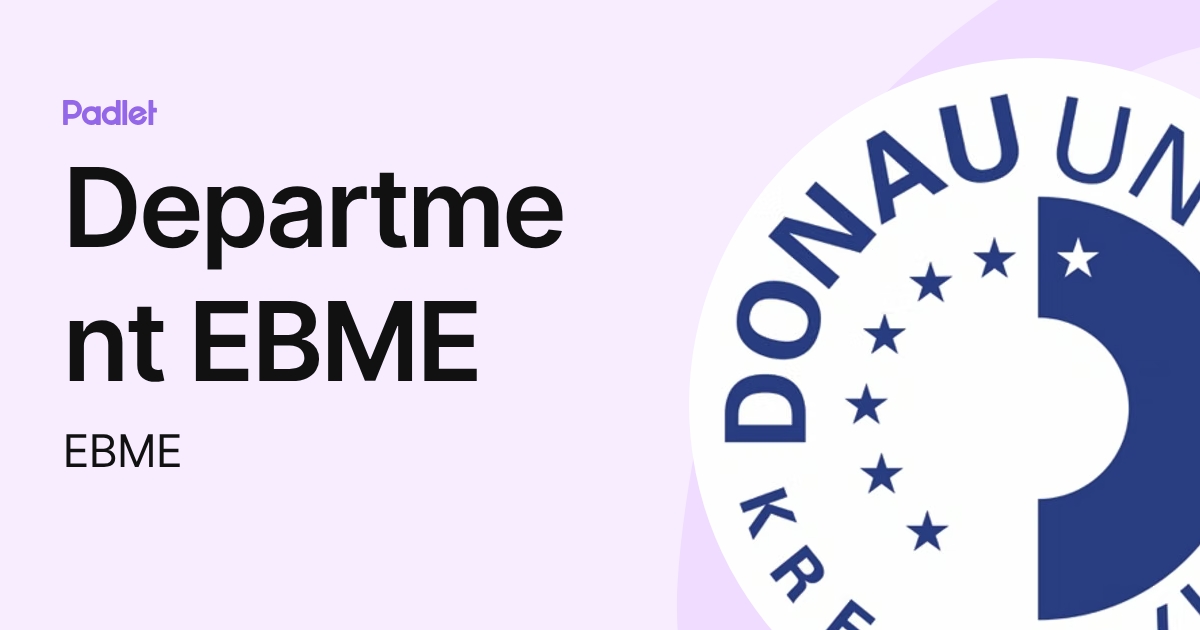 Department EBME (EBME) profile | Padlet