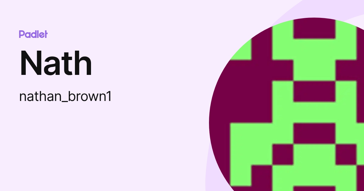 Nath (nathan_brown1) profile | Padlet