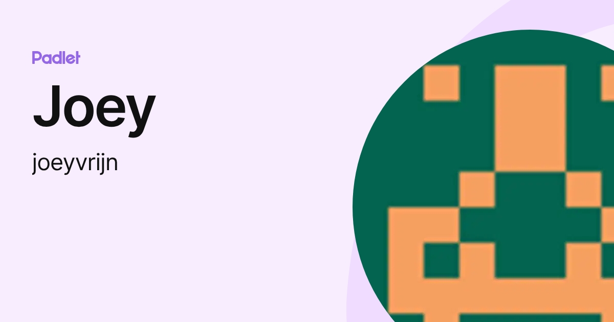 Joey (joeyvrijn) profile | Padlet