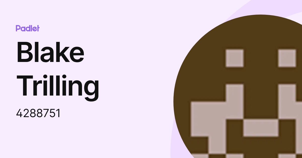 Blake Trilling (4288751) profile | Padlet