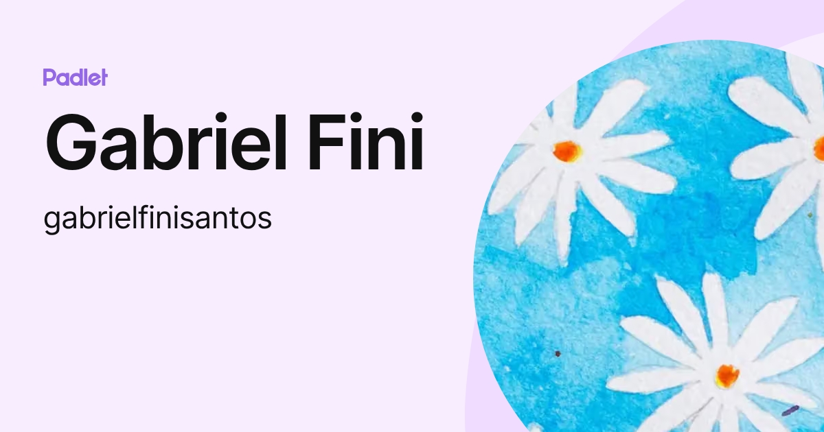 Gabriel Fini (gabrielfinisantos) profile | Padlet
