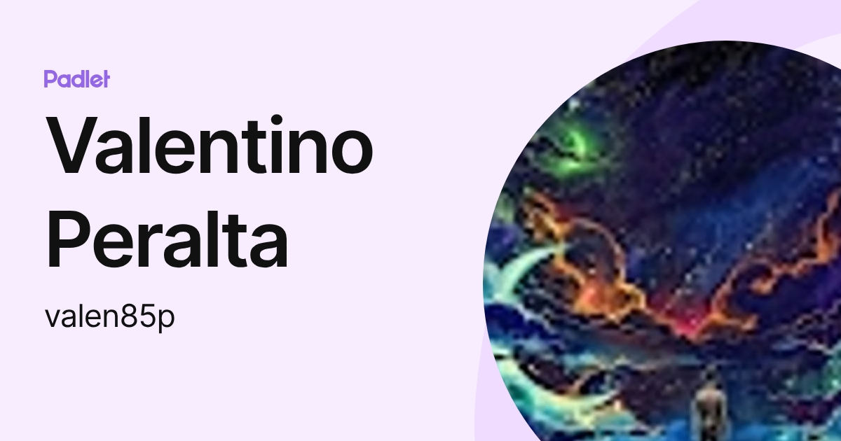 Valentino Peralta (valen85p) profile | Padlet
