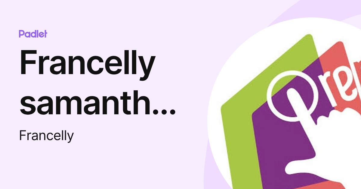 Francelly samantha García Sánchez (Francelly) profile | Padlet