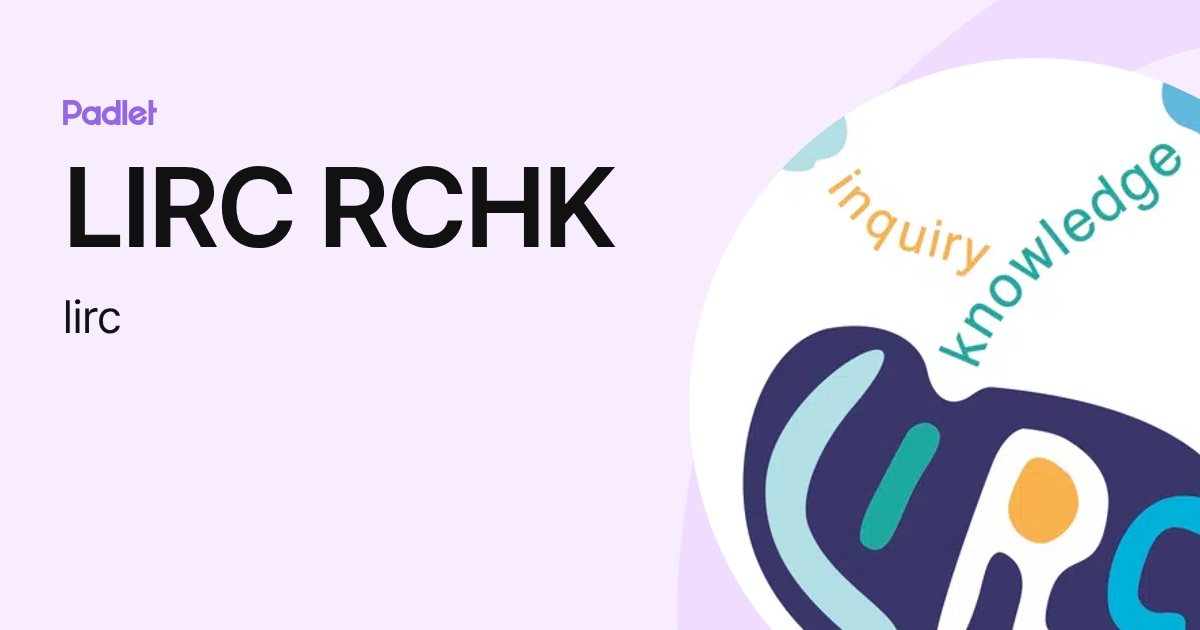 LIRC RCHK (lirc) profile | Padlet