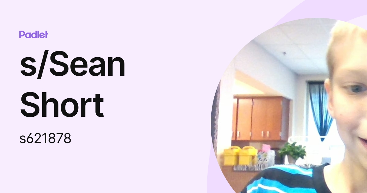 s/Sean Short (s621878) profile | Padlet