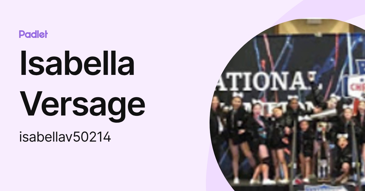 Isabella Versage (isabellav50214) profile | Padlet