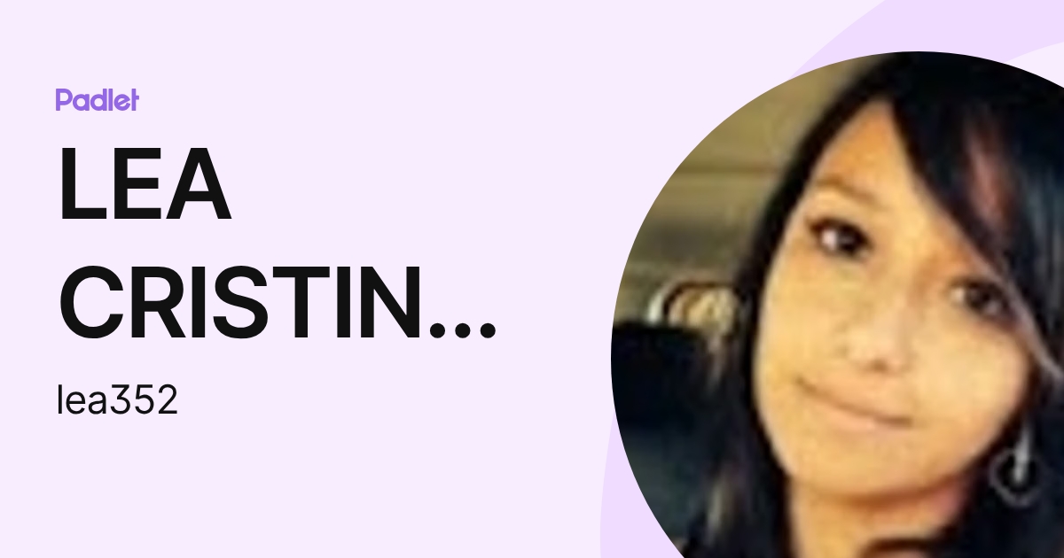 LEA CRISTINA BORGES DOS SANTOS (lea352) profile | Padlet