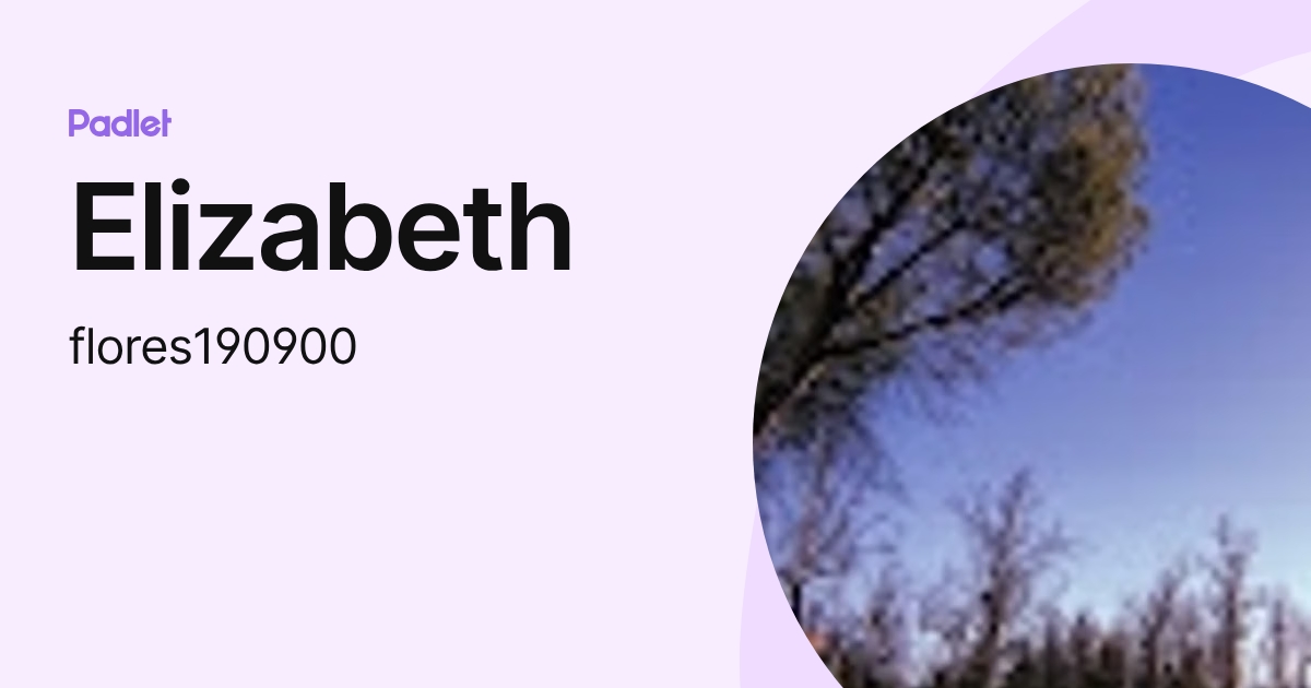 Elizabeth (flores190900) profile | Padlet