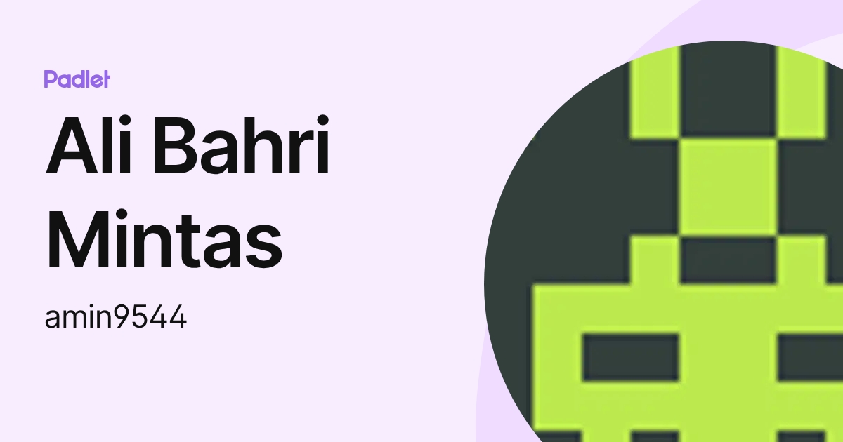 Ali Bahri Mintas (amin9544) profile | Padlet
