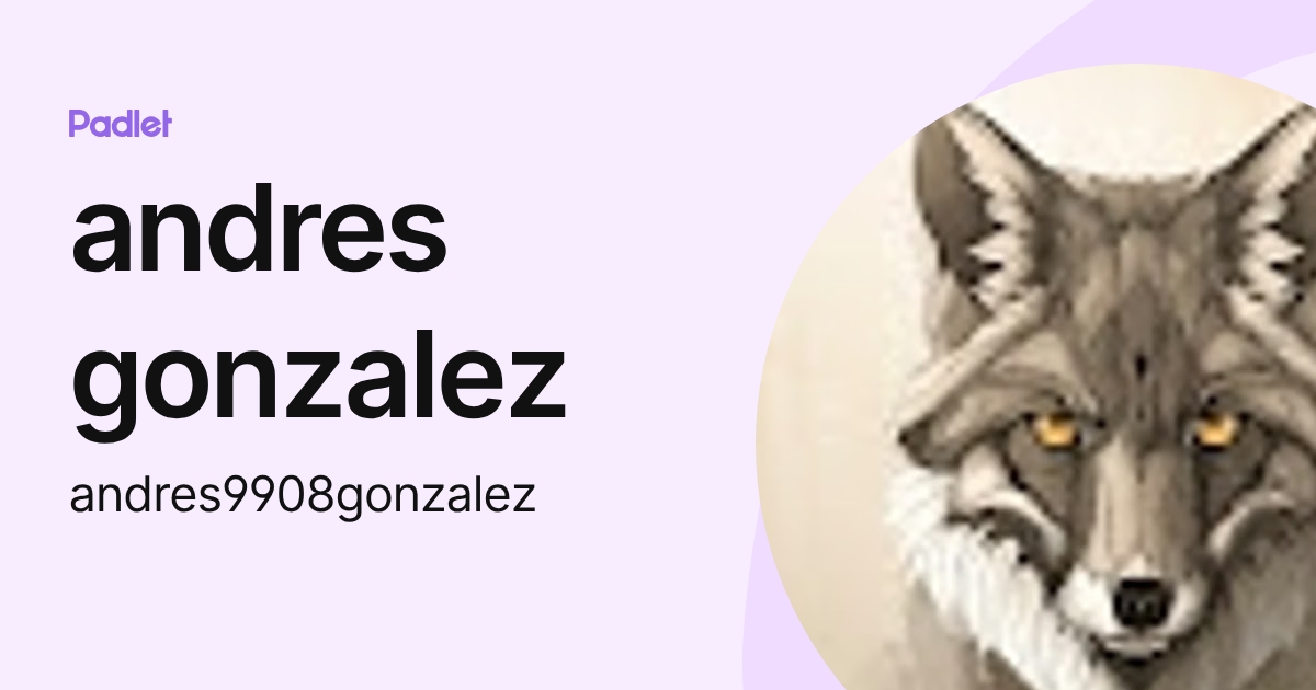 andres gonzalez (andres9908gonzalez) profile | Padlet