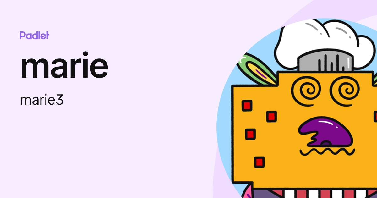 marie (marie3) profile | Padlet