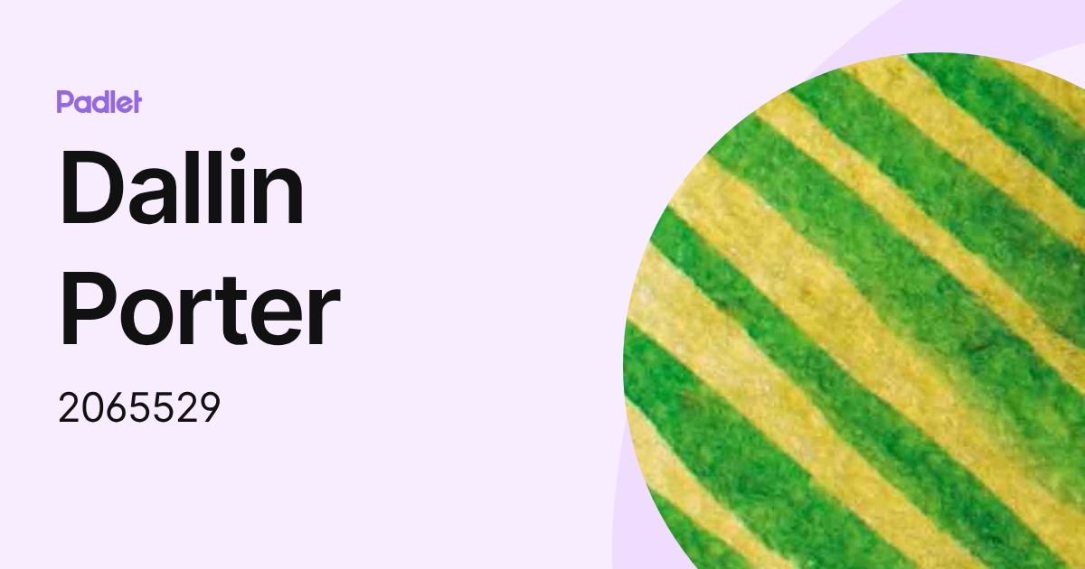 Dallin Porter (2065529) profile | Padlet