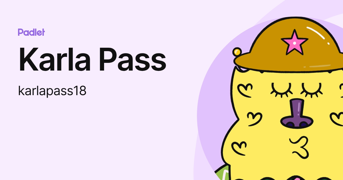 Karla Pass (karlapass18) profile | Padlet