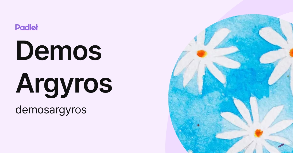 Demos Argyros (demosargyros) profile | Padlet