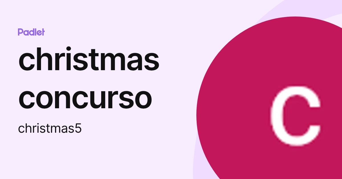 christmas concurso (christmas5) profile | Padlet