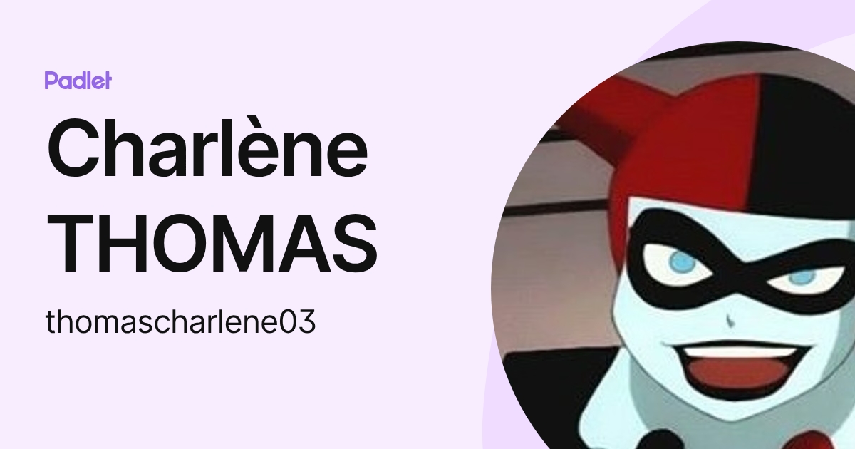 Charlène THOMAS (thomascharlene03) profile | Padlet