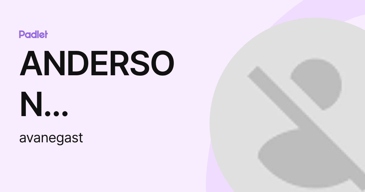 ANDERSON VANEGAS TOQUICA (avanegast) profile | Padlet