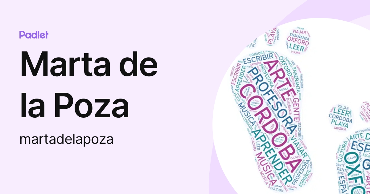 Marta de la Poza (martadelapoza) profile | Padlet