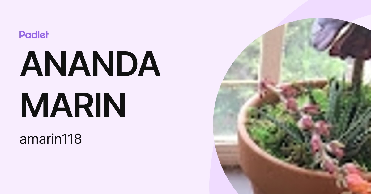 ANANDA MARIN (amarin118) profile | Padlet