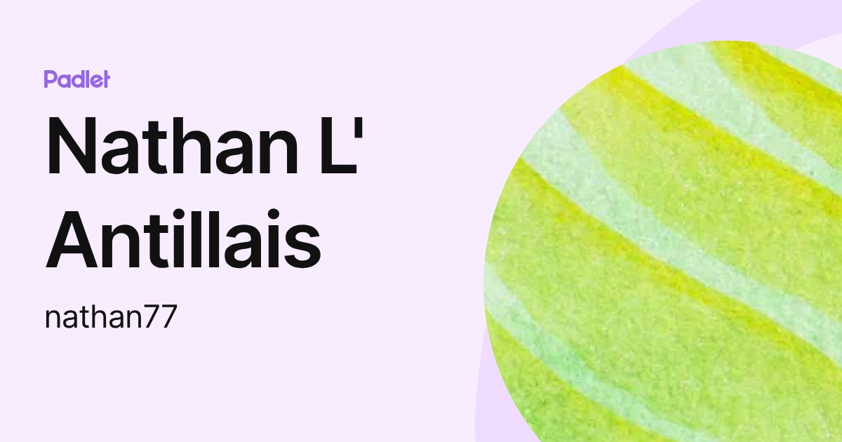 Nathan L' Antillais (nathan77) profile | Padlet