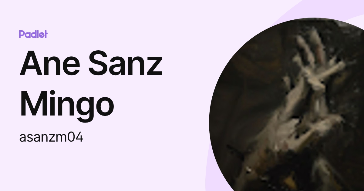 Ane Sanz Mingo (asanzm04) profile | Padlet