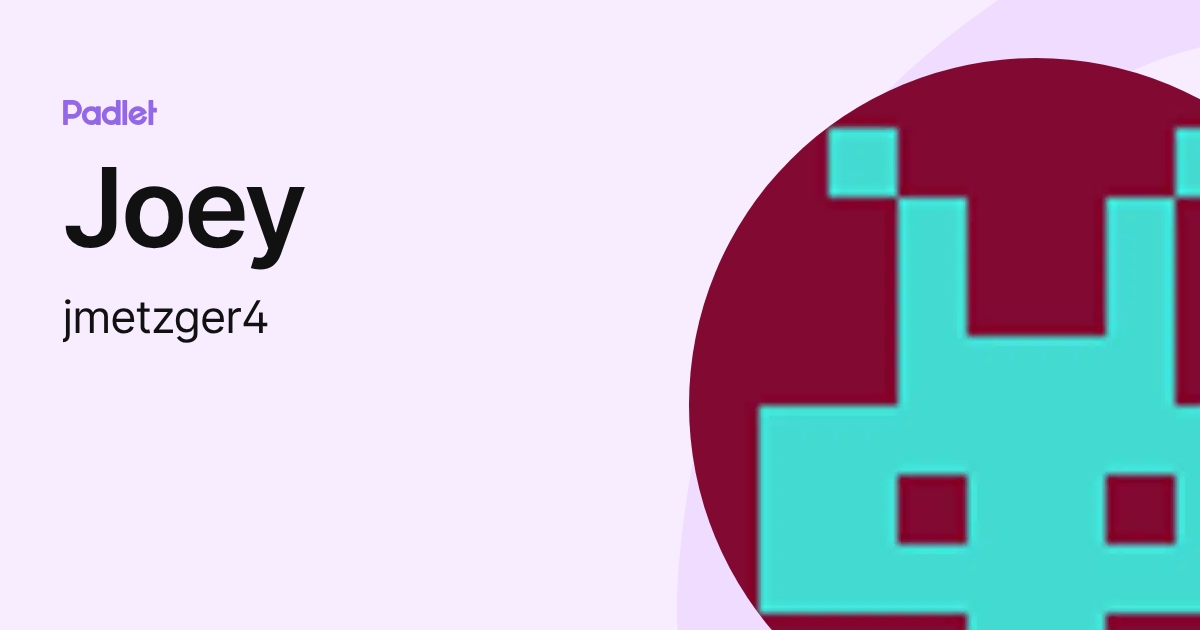 Joey (jmetzger4) profile | Padlet