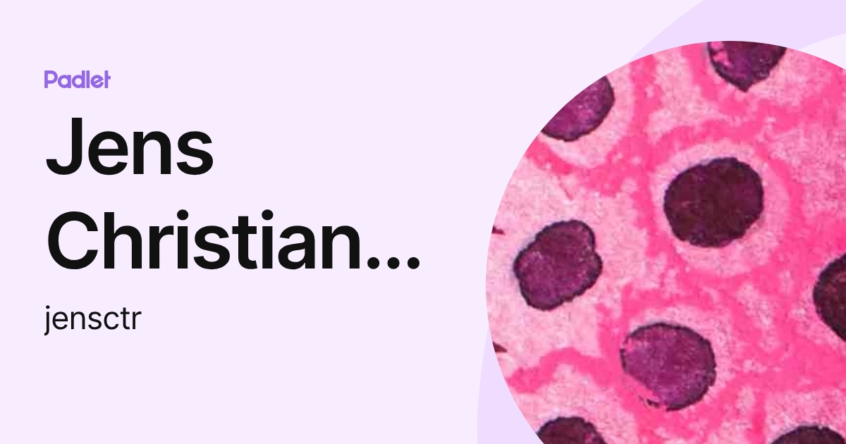 Jens Christian Rasmussen (jensctr) profile | Padlet
