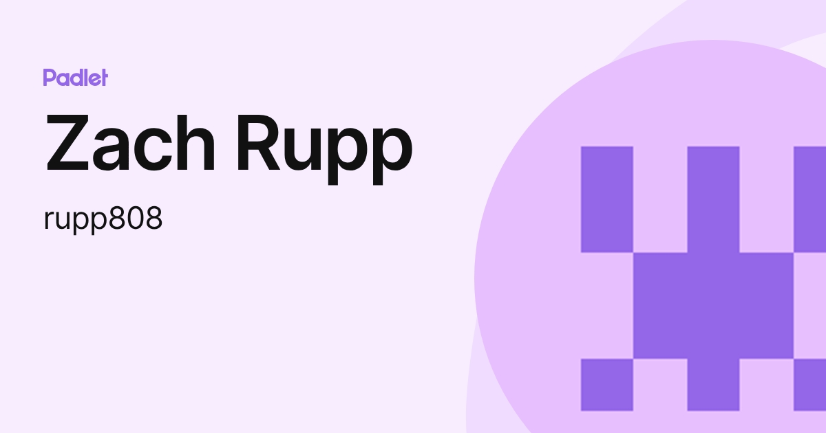 Zach Rupp (rupp808) profile | Padlet