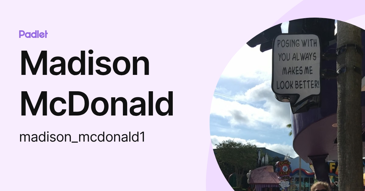 Madison McDonald (madison_mcdonald1) profile | Padlet