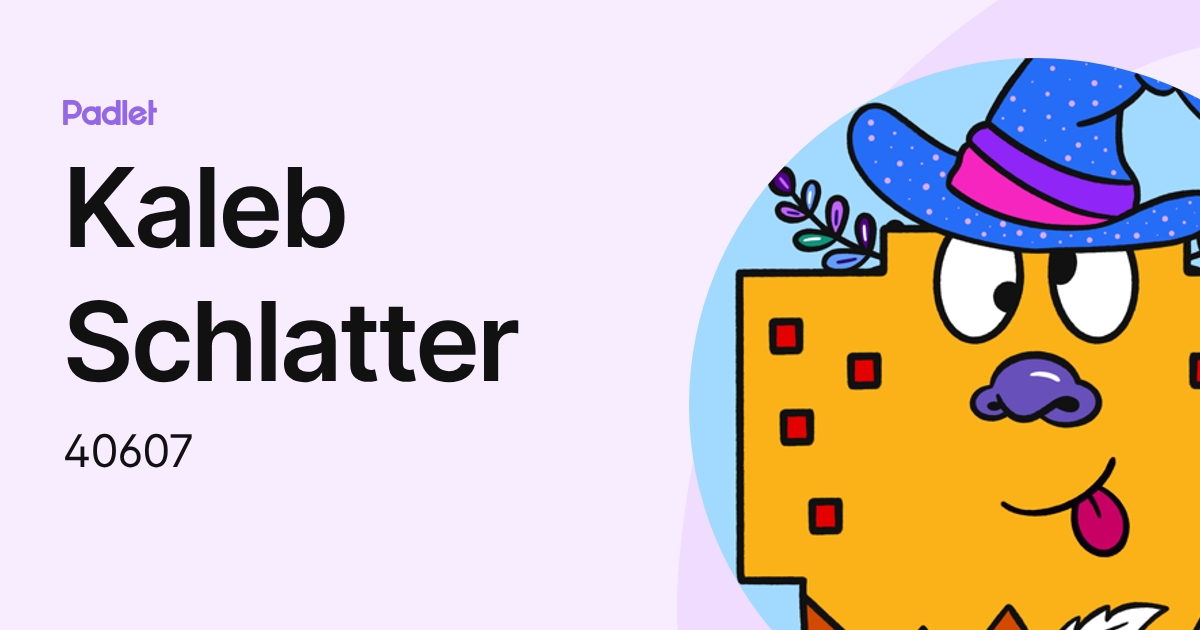 Kaleb Schlatter (40607) profile | Padlet