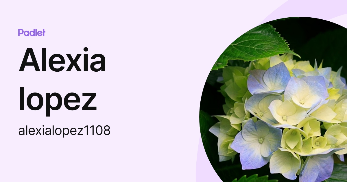 Alexia lopez (alexialopez1108) profile | Padlet