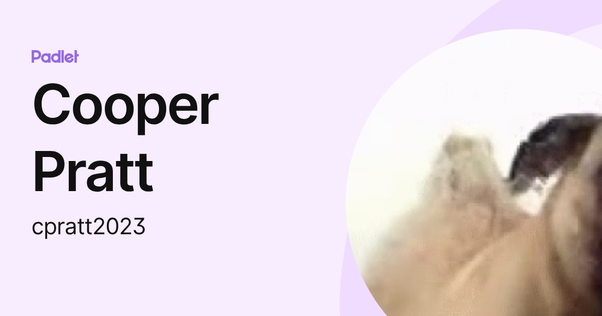 Cooper Pratt (cpratt2023) profile | Padlet