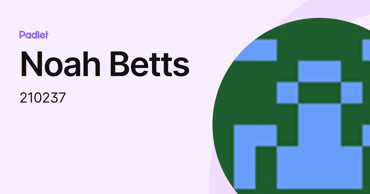 Noah Betts (210237) profile | Padlet