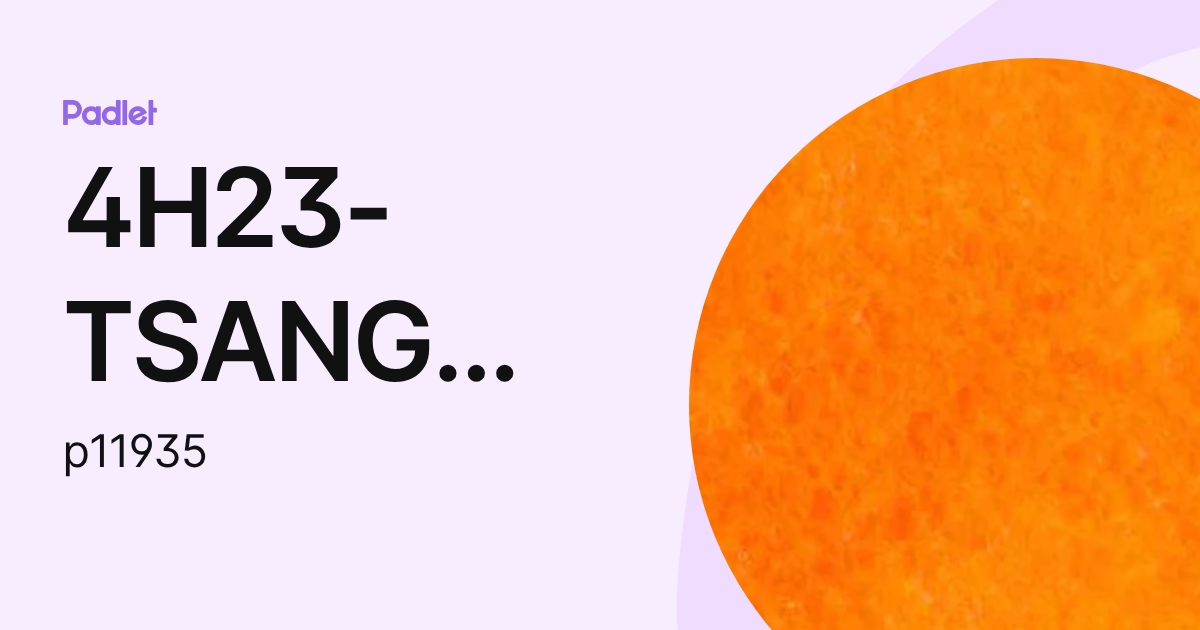 4H23-TSANG TSZ LOK-曾子樂 (p11935) profile | Padlet