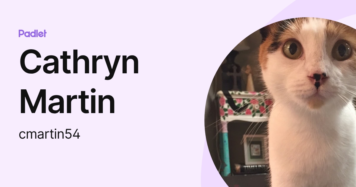 Cathryn Martin (cmartin54) profile | Padlet