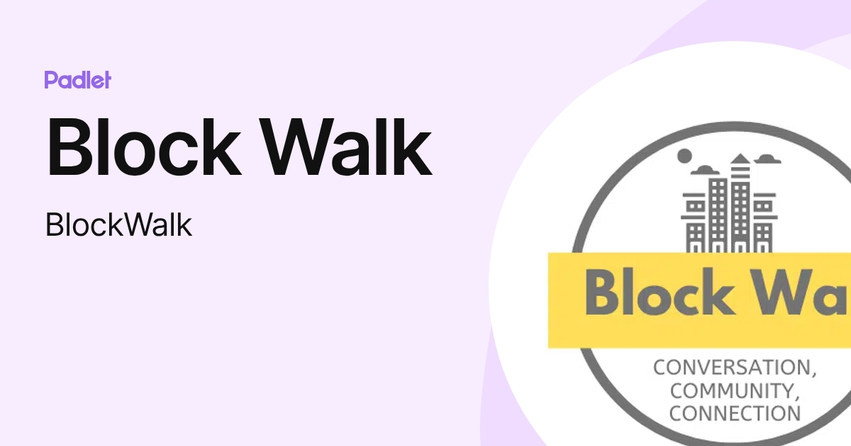 Padlet Walk Rally Using Block Walk (BlockWalk) profile | Padlet