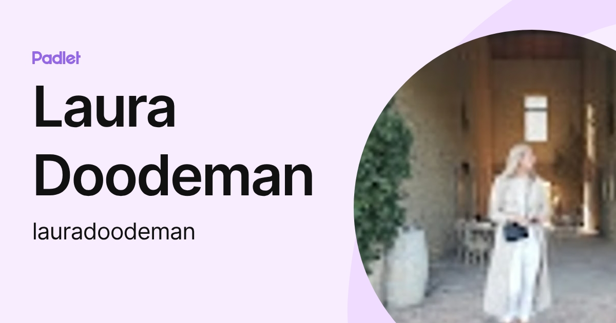 Laura Doodeman (lauradoodeman) profile | Padlet