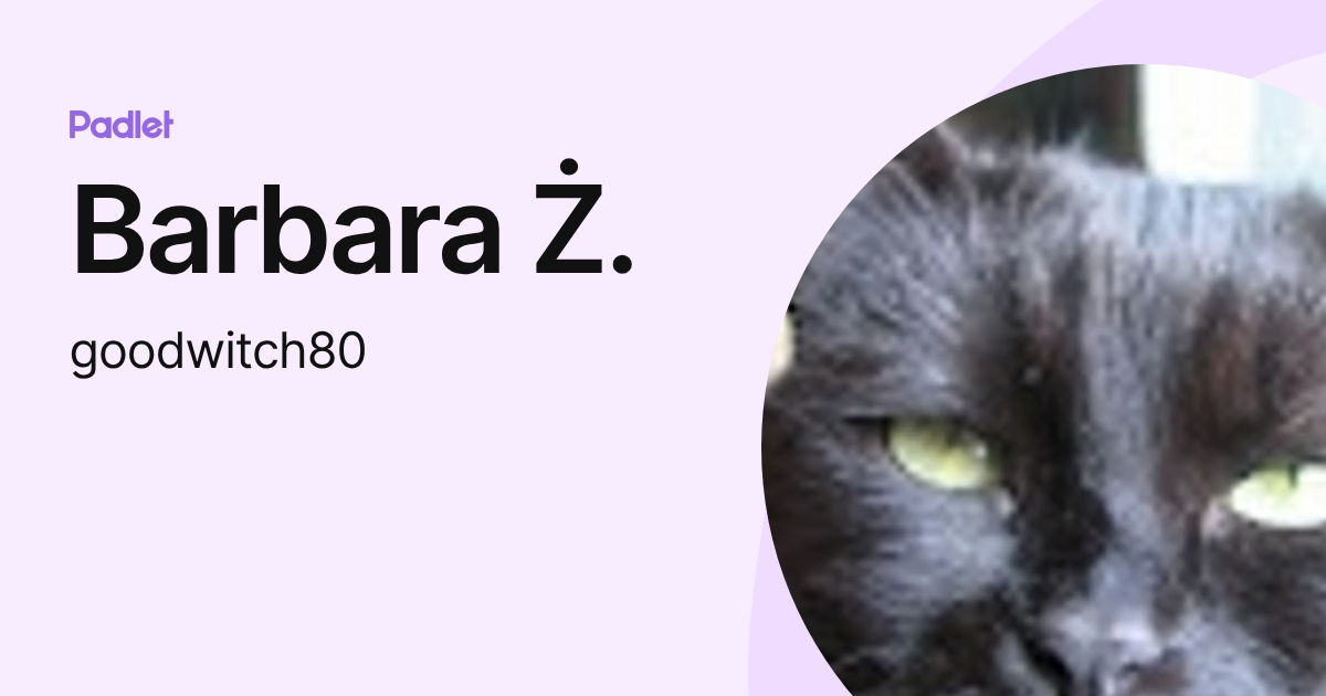 Barbara Ż. (goodwitch80) profile | Padlet