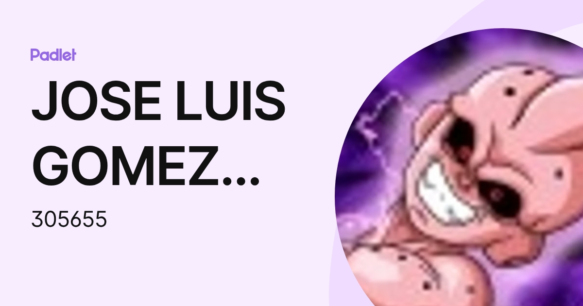 JOSE LUIS GOMEZ GARCIA (305655) profile | Padlet