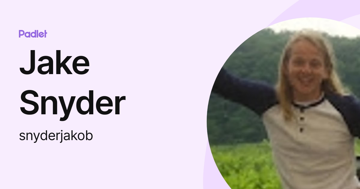 Jake Snyder (snyderjakob) profile | Padlet