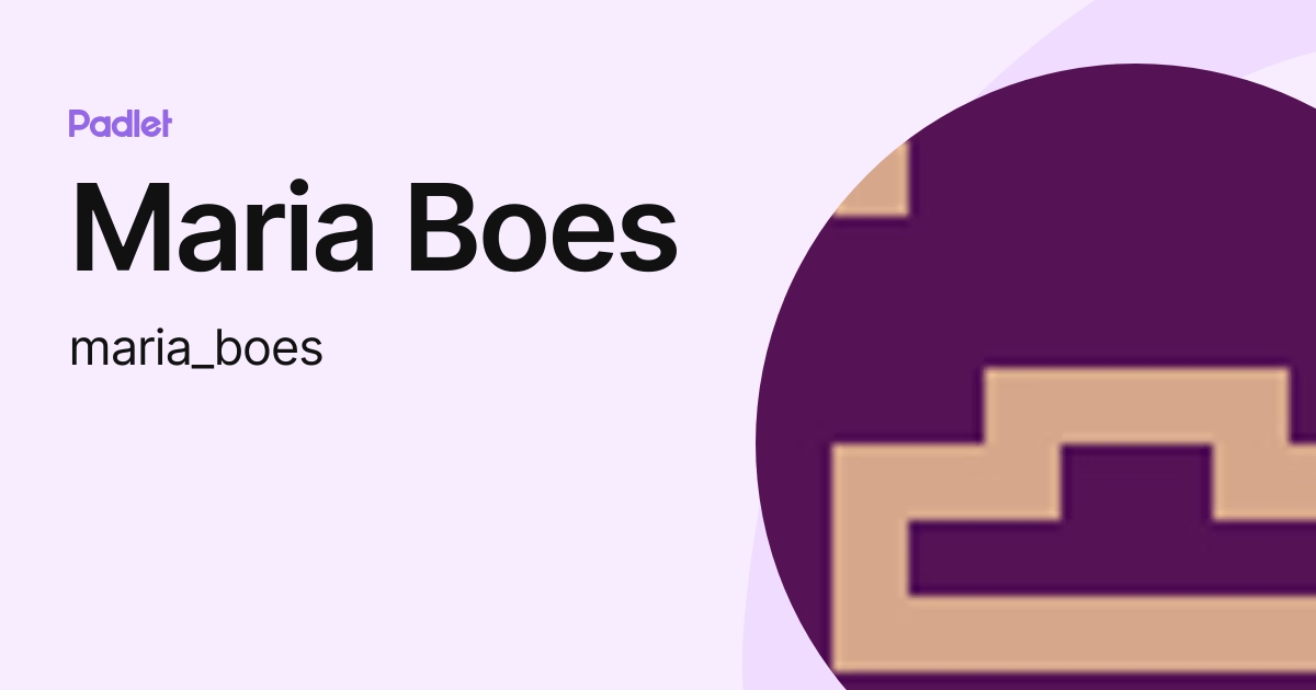 Maria Boes (maria_boes) profile | Padlet