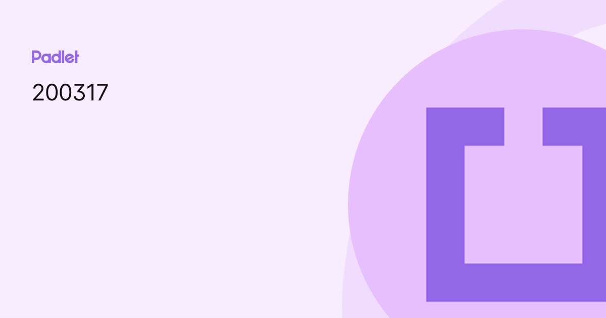 200317 profile | Padlet