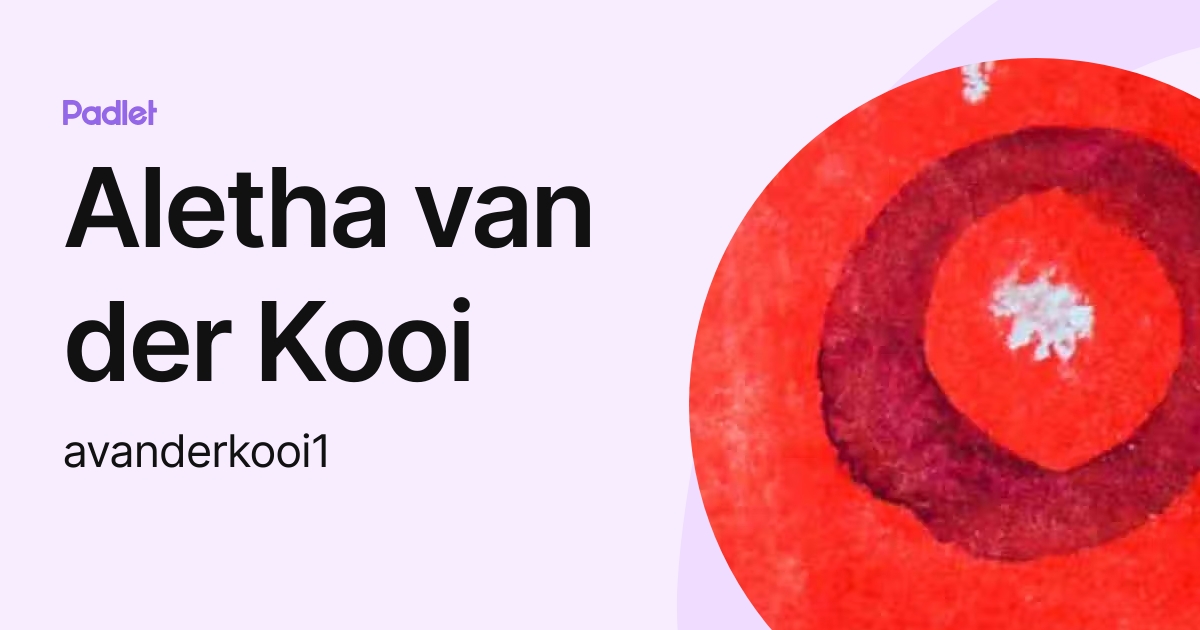 Aletha van der Kooi (avanderkooi1) profile | Padlet