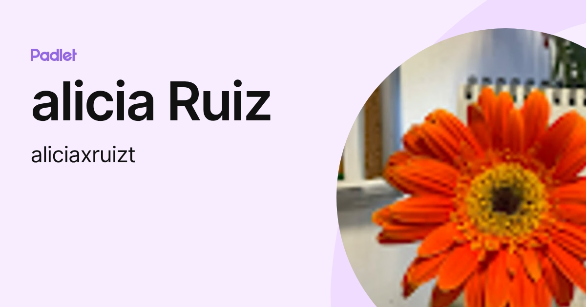 alicia Ruiz (aliciaxruizt) profile | Padlet