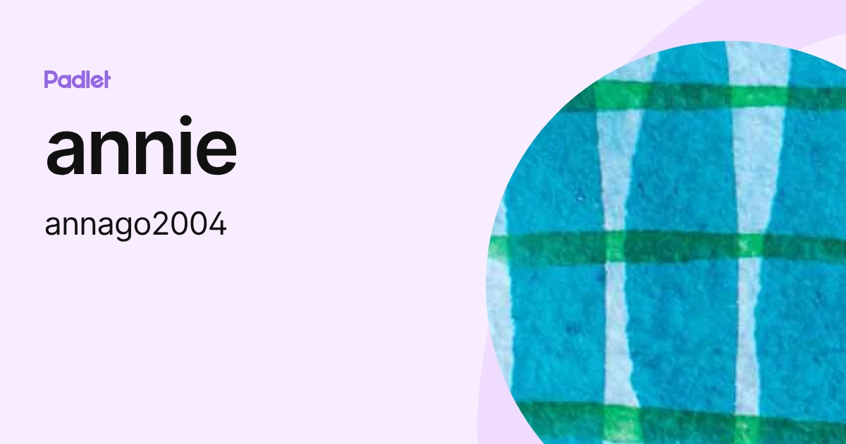 annie (annago2004) profile | Padlet