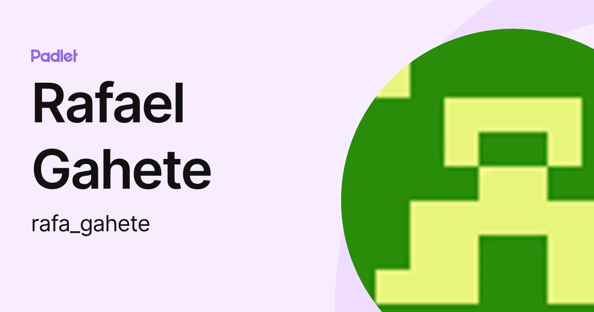 Rafael Gahete (rafa_gahete) profile | Padlet